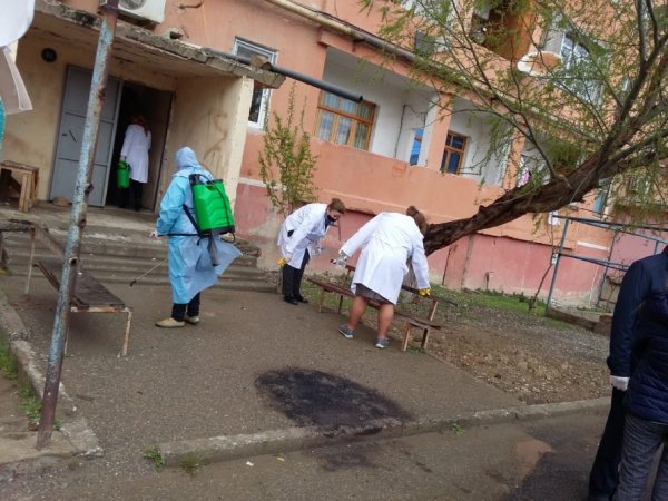 Qubadlıdan olan məcburi köçkünlərin məskunlaşdığı yaşayış məntəqələri dezinfeksiya edilir  -  FOTOLAR