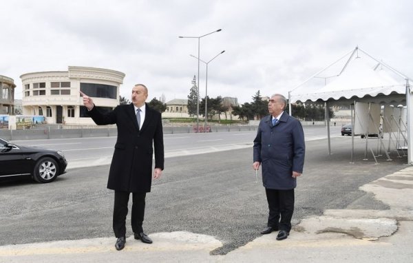 Prezident Bakı-Sumqayıt yolunda görülən işləri yoxladı -FOTO