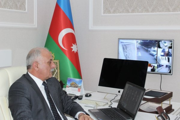 Sumqayıtda rəis növbəti onlayn müşavirə keçirdi - FOTO