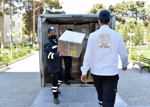 Çinin daha bir şəhəri Sumqayıta tibbi yardım göndərdi - FOTOLAR