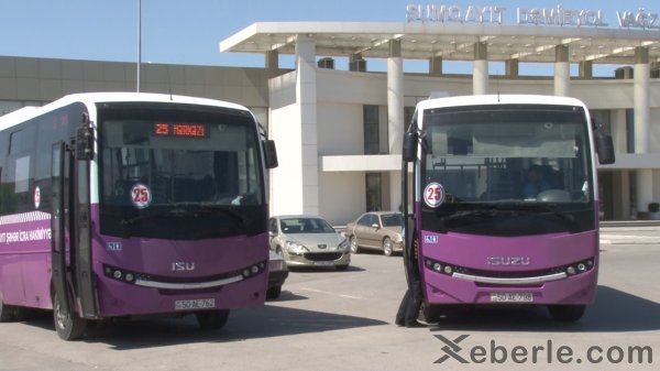 Sumqayıtda sərnişinlərə 2000-dən çox tibbi maska  paylanıldı - FOTO