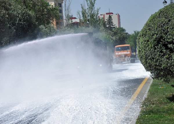 Daxili Qoşunların xüsusi texnikaları Sumqayıt küçələrində - FOTOLAR