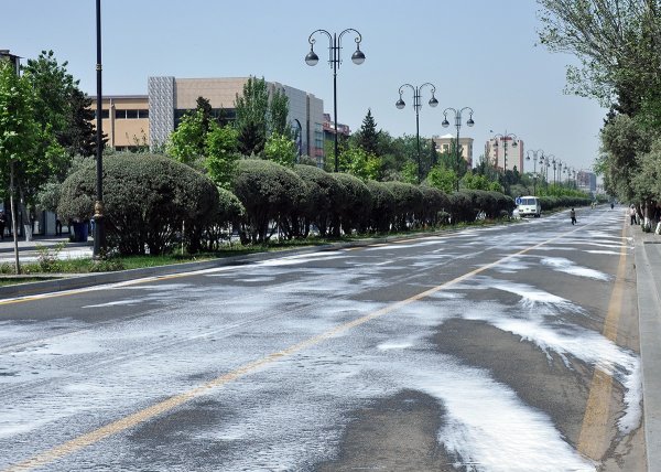 Daxili Qoşunların xüsusi texnikaları Sumqayıt küçələrində - FOTOLAR