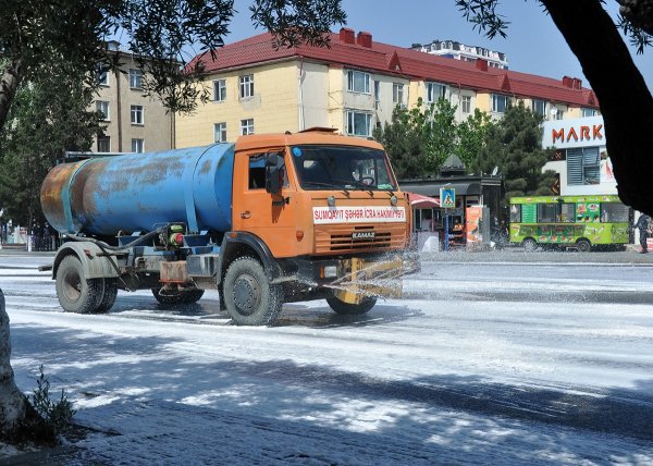 Daxili Qoşunların xüsusi texnikaları Sumqayıt küçələrində - FOTOLAR