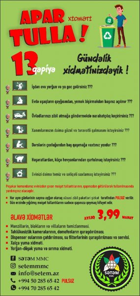 Sumqayıtda “Apar Tulla” Xidməti – YENİLİK