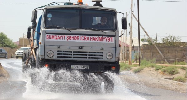Sumqayıtda dezinfeksiya işləri davam edir – FOTOLAR