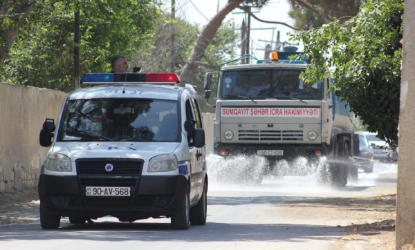 Sumqayıtda dezinfeksiya işləri davam edir – FOTOLAR