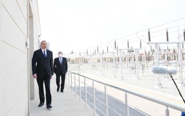 İlham Əliyev “8-ci km” yarımstansiyasının açılışında iştirak etdi - FOTOLAR
