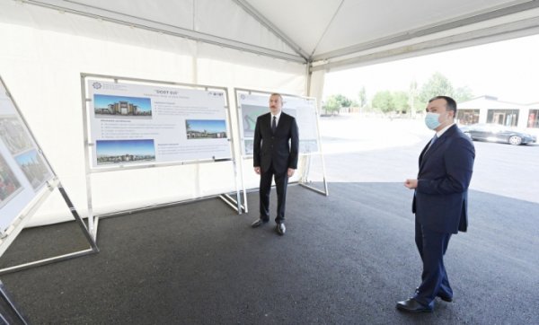 Prezident “DOST Evi”nin təməlqoyma mərasimində - FOTOLAR