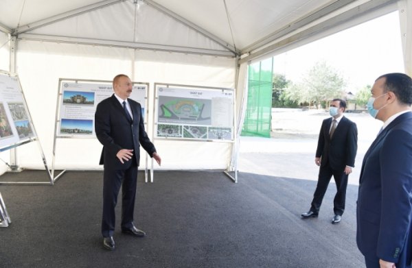 Prezident “DOST Evi”nin təməlqoyma mərasimində - FOTOLAR