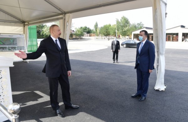 Prezident “DOST Evi”nin təməlqoyma mərasimində - FOTOLAR