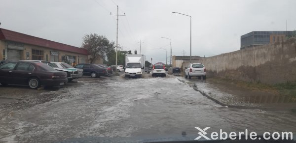 Yağışın Sumqayıtda fəsadları -FOTOLAR