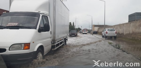 Yağışın Sumqayıtda fəsadları -FOTOLAR