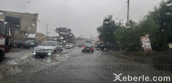 Yağışın Sumqayıtda fəsadları -FOTOLAR