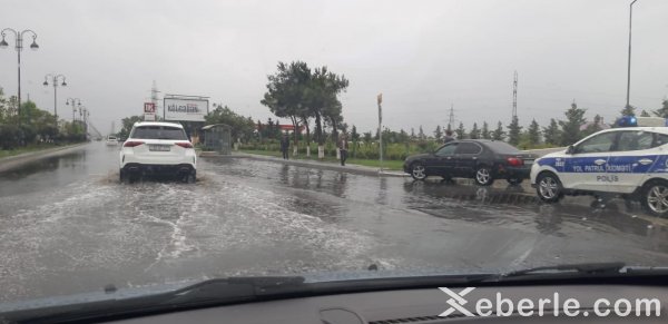 Yağışın Sumqayıtda fəsadları -FOTOLAR