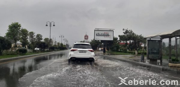 Yağışın Sumqayıtda fəsadları -FOTOLAR