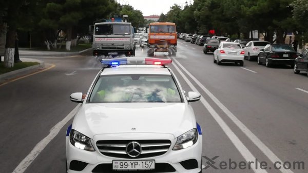 Sumqayıtda yollar yenidən yuyulur -VİDEO (FOTOLAR)