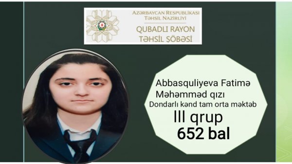 Qəbul imtahanlarında 600 baldan yuxarı nəticə göstərən Qubadlı məktəbliləri -SİYAHI(FOTO)