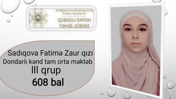 Qəbul imtahanlarında 600 baldan yuxarı nəticə göstərən Qubadlı məktəbliləri -SİYAHI(FOTO)