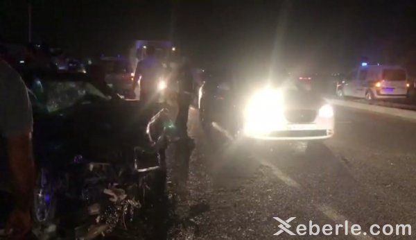 Sumqayıt yaxınlığında ağır qəza: 10 nəfər yaralı var - VİDEO (FOTOLAR)