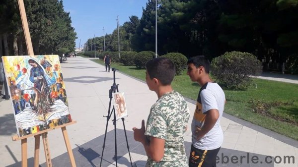 Sumqayıtda rəssamların "BAX!ş"ı - FOTOLAR