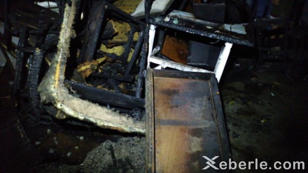Sumqayıtda güclü yanğın: mebel sexi kül oldu - VİDEO(FOTOLAR)