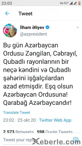 Qubadlı şəhəri işğaldan azad olundu!