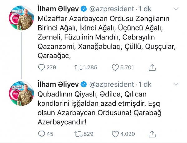 Bu kəndlər də işğaldan azad edildi - Prezident elan etdi