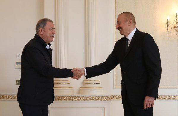 Akarla Çavuşoğlunun Prezidentlə görüşündən - Fotolar