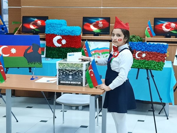 Qubadlı rayonunun ümumi təhsil müəssisələrinin "Əsgərə məktub" layihəsi davam edir