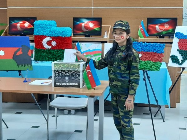 Qubadlı rayonunun ümumi təhsil müəssisələrinin "Əsgərə məktub" layihəsi davam edir