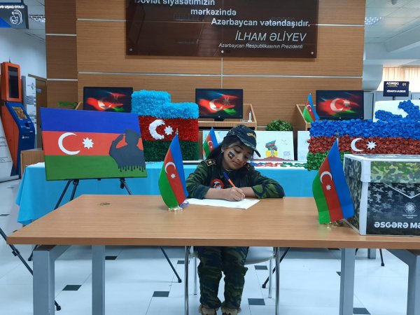 Qubadlı rayonunun ümumi təhsil müəssisələrinin "Əsgərə məktub" layihəsi davam edir