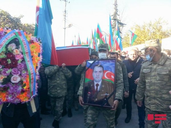 Şəhid polkovnik dəfn olundu - Fotolar