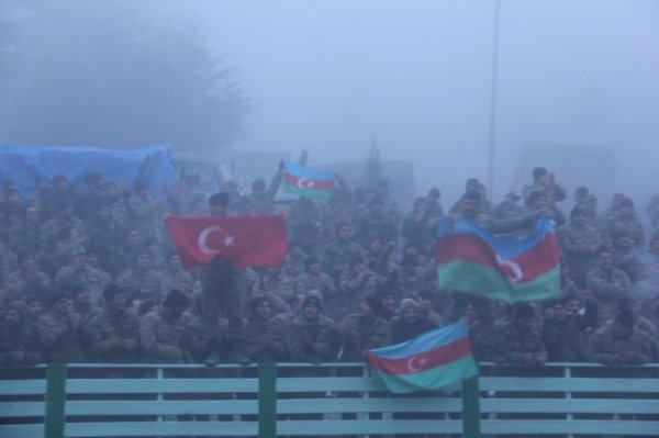 Azad edilmiş ərazilərdə şanlı qələbəmiz qeyd olundu - FOTOLAR