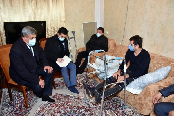 Sumqayıtda Vətən müharibəsinin qaziləri ilə görüşlər davam edir - FOTOLAR