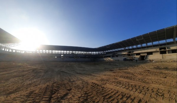 Sumqayıt stadionunun tikintisi davam etdirilir – FOTOLAR
