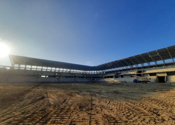 Sumqayıt stadionunun tikintisi davam etdirilir – FOTOLAR