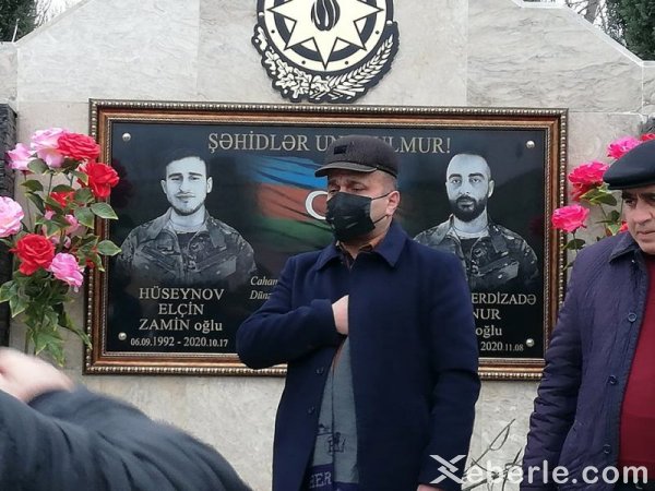 Sumqayıtda Vətən müharibəsi şəhidlərinın xatirə lövhəsi ucaldılıb - FOTOLAR