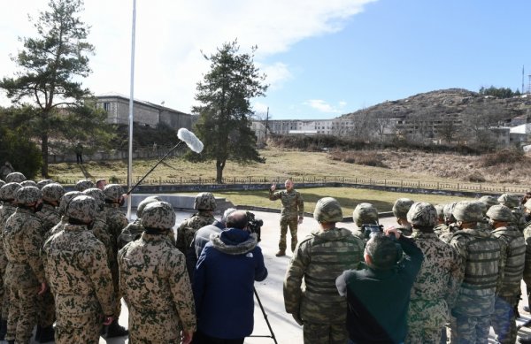 İlham Əliyev və Mehriban Əliyeva Füzuli hava limanının təməlqoyma mərasimində
