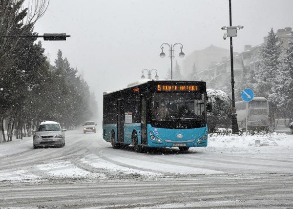 Qarlı Sumqayıtdan FOTOLAR