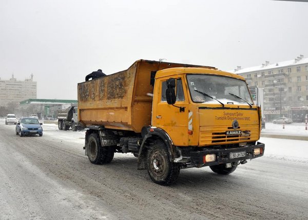 Qarlı Sumqayıtdan FOTOLAR