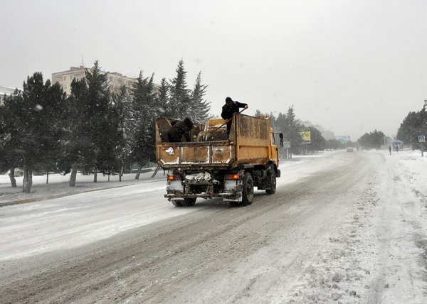 Qarlı Sumqayıtdan FOTOLAR