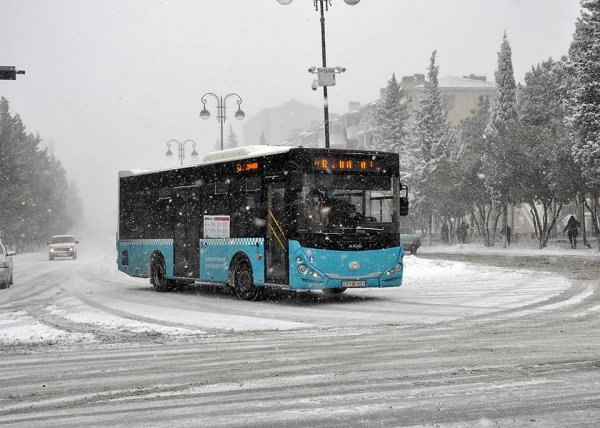 Qarlı Sumqayıtdan FOTOLAR