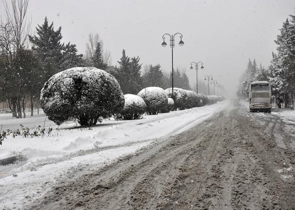 Qarlı Sumqayıtdan FOTOLAR