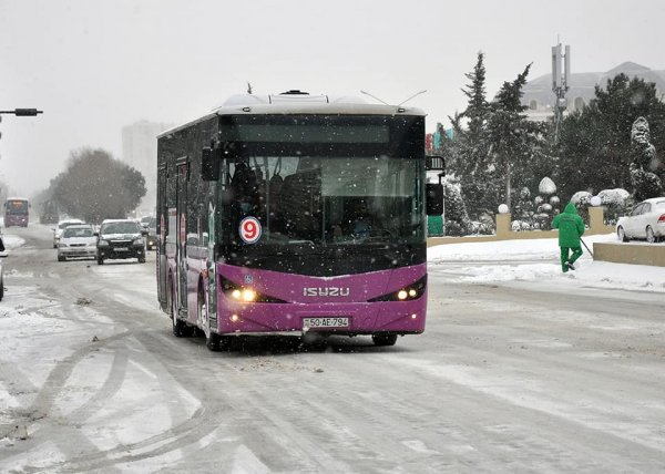 Qarlı Sumqayıtdan FOTOLAR