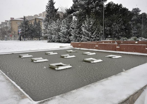 Qarlı Sumqayıtdan FOTOLAR