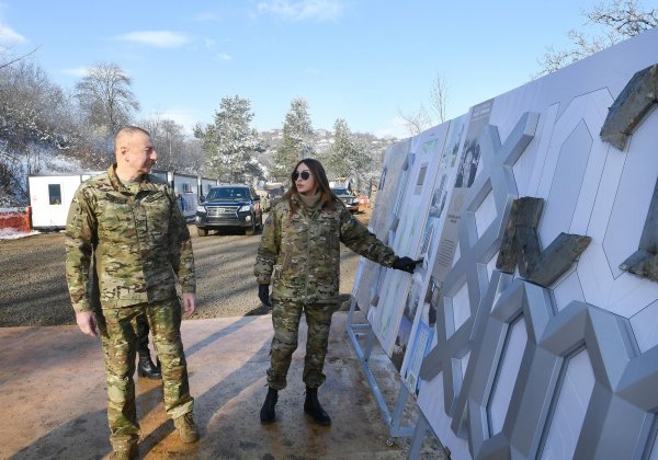 Prezidentlə ailəsinin Şuşa səfərindən FOTOLAR