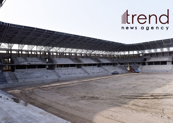 Sumqayıtda inşa edilən yeni stadiondan FOTOLAR