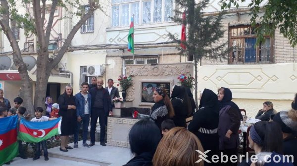 Sumqayıtda şəhid Elvin Novruzovun adına xatirə bulağının açılış mərasimi keçirilib - FOTO