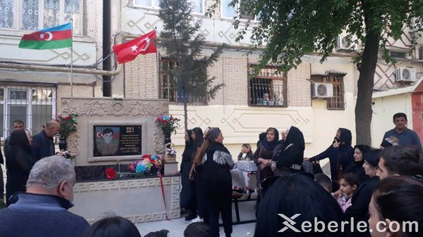 Sumqayıtda şəhid Elvin Novruzovun adına xatirə bulağının açılış mərasimi keçirilib - FOTO